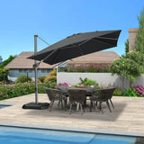 PURPLE LEAF Patio Outdoor Large Umbrella Square and Rectangular Cantilever Yard Sun Umbrellas
