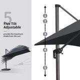 PURPLE LEAF Patio Outdoor Large Umbrella Square and Rectangular Cantilever Yard Sun Umbrellas