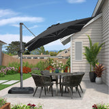 PURPLE LEAF Patio Outdoor Large Umbrella Square and Rectangular Cantilever Yard Sun Umbrellas