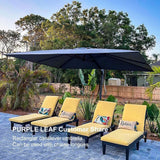 PURPLE LEAF Patio Outdoor Large Umbrella Square and Rectangular Cantilever Yard Sun Umbrellas
