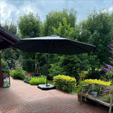 PURPLE LEAF Durable Patio Outdoor Umbrella Aluminum Round Cantilever Sun Yard Umbrellas For Pool, Deck
