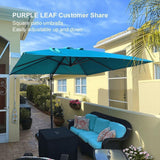 PURPLE LEAF Patio Outdoor Large Umbrella Square and Rectangular Cantilever Yard Sun Umbrellas