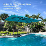 PURPLE LEAF Patio Outdoor Large Umbrella Square and Rectangular Cantilever Yard Sun Umbrellas