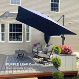 PURPLE LEAF Patio Outdoor Large Umbrella Square and Rectangular Cantilever Yard Sun Umbrellas