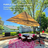 PURPLE LEAF Patio Outdoor Large Umbrella Square and Rectangular Cantilever Yard Sun Umbrellas
