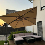 PURPLE LEAF Best Value Cantilever Patio Umbrella with Left-Right Tilt and 360° Swivel Outdoor Umbrellas