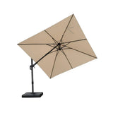 PURPLE LEAF Best Value Cantilever Patio Umbrella with Left-Right Tilt and 360° Swivel Outdoor Umbrellas