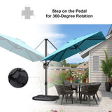 PURPLE LEAF Patio Outdoor Large Umbrella Square and Rectangular Cantilever Yard Sun Umbrellas