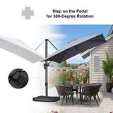 PURPLE LEAF Patio Outdoor Large Umbrella Square and Rectangular Cantilever Yard Sun Umbrellas