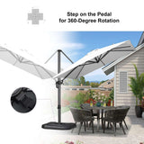 PURPLE LEAF Patio Outdoor Large Umbrella Square and Rectangular Cantilever Yard Sun Umbrellas