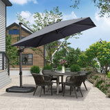 PURPLE LEAF Patio Outdoor Large Umbrella Square and Rectangular Cantilever Yard Sun Umbrellas