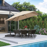 PURPLE LEAF Patio Outdoor Large Umbrella Square and Rectangular Cantilever Yard Sun Umbrellas