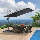 PURPLE LEAF Patio Outdoor Large Umbrella Square and Rectangular Cantilever Yard Sun Umbrellas