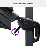 PURPLE LEAF Best Value Cantilever Patio Umbrella with Left-Right Tilt and 360° Swivel Outdoor Umbrellas