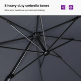 PURPLE LEAF Best Value Cantilever Patio Umbrella with Left-Right Tilt and 360° Swivel Outdoor Umbrellas