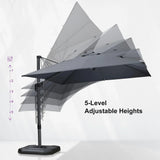 PURPLE LEAF Best Value Cantilever Patio Umbrella with Left-Right Tilt and 360° Swivel Outdoor Umbrellas