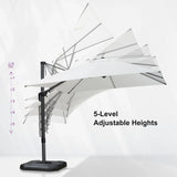 PURPLE LEAF Best Value Cantilever Patio Umbrella with Left-Right Tilt and 360° Swivel Outdoor Umbrellas