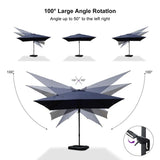 PURPLE LEAF Best Value Cantilever Patio Umbrella with Left-Right Tilt and 360° Swivel Outdoor Umbrellas
