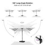 PURPLE LEAF Best Value Cantilever Patio Umbrella with Left-Right Tilt and 360° Swivel Outdoor Umbrellas