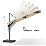 PURPLE LEAF Best Value Cantilever Patio Umbrella with Left-Right Tilt and 360° Swivel Outdoor Umbrellas