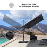 PURPLE LEAF Best Value Cantilever Patio Umbrella with Left-Right Tilt and 360° Swivel Outdoor Umbrellas