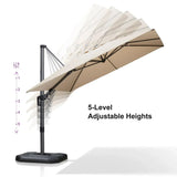 PURPLE LEAF Best Value Cantilever Patio Umbrella with Left-Right Tilt and 360° Swivel Outdoor Umbrellas