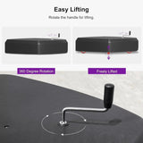 PURPLE LEAF Heavy Patio Umbrella Base with Wheels ZYBASE-8