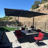 PURPLE LEAF Heavy Duty Cantilever Patio Umbrella Extra Large Outdoor Umbrella for Yard, Garden, Pool