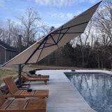 PURPLE LEAF Heavy Duty Cantilever Patio Umbrella Extra Large Outdoor Umbrella for Yard, Garden, Pool