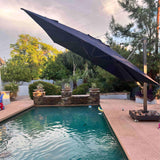 PURPLE LEAF Heavy Duty Cantilever Patio Umbrella Extra Large Outdoor Umbrella for Yard, Garden, Pool