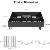 PURPLE LEAF Patio Umbrella Base with Wheels 1100Lbs ZY04BSWK-500