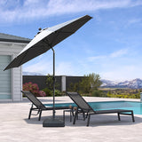 PURPLE LEAF Round Tiltable Patio Umbrella Poolside Porch Table Umbrella