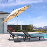PURPLE LEAF Round Tiltable Patio Umbrella Poolside Porch Table Umbrella