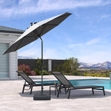 PURPLE LEAF Round Tiltable Patio Umbrella Poolside Porch Table Umbrella