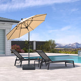 PURPLE LEAF Round Tiltable Patio Umbrella Poolside Porch Table Umbrella