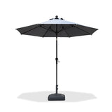 PURPLE LEAF Round Tiltable Patio Umbrella Poolside Porch Table Umbrella