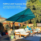 PURPLE LEAF Patio Outdoor Large Umbrella Square and Rectangular Cantilever Yard Sun Umbrellas