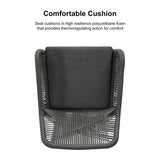 PURPLE LEAF Outdoor Dining Chair Set of 2 All-Weather Rattan Modern Dining Chair with Aluminum Frame for Kitchen Backyard Deck
