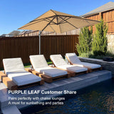 PURPLE LEAF Patio Outdoor Large Umbrella Square and Rectangular Cantilever Yard Sun Umbrellas