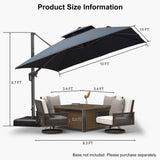 PURPLE LEAF Eco-friendly Fade Resistant Patio Umbrella High Quality Cantilever Umbrella