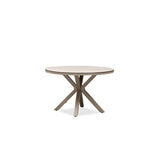 PURPLE LEAF Round & Rectangle Outdoor Dining Table HPL Aluminum Tabletop Modern Dining Table for Deck Kitchen