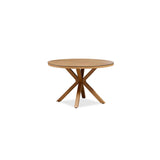 PURPLE LEAF Round & Rectangle Outdoor Dining Table HPL Aluminum Tabletop Modern Dining Table for Deck Kitchen
