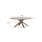 PURPLE LEAF Round & Rectangle Outdoor Dining Table HPL Aluminum Tabletop Modern Dining Table for Deck Kitchen