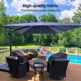 PURPLE LEAF Patio Outdoor Large Umbrella Square and Rectangular Cantilever Yard Sun Umbrellas