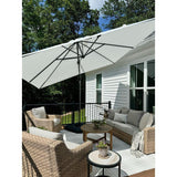PURPLE LEAF Best Value Cantilever Patio Umbrella with Left-Right Tilt and 360° Swivel Outdoor Umbrellas