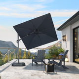 PURPLE LEAF Best Value Cantilever Patio Umbrella with Left-Right Tilt and 360° Swivel Outdoor Umbrellas
