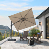 PURPLE LEAF Best Value Cantilever Patio Umbrella with Left-Right Tilt and 360° Swivel Outdoor Umbrellas