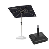 PURPLE LEAF Hailar Tilting Market Umbrella with Base Premium Outdoor Table Umbrella