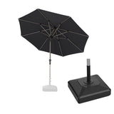 PURPLE LEAF Hailar Tilting Market Umbrella with Base Premium Outdoor Table Umbrella