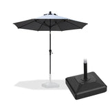PURPLE LEAF Round Tilting Patio Umbrella with Base, Milan Porch Table Umbrella